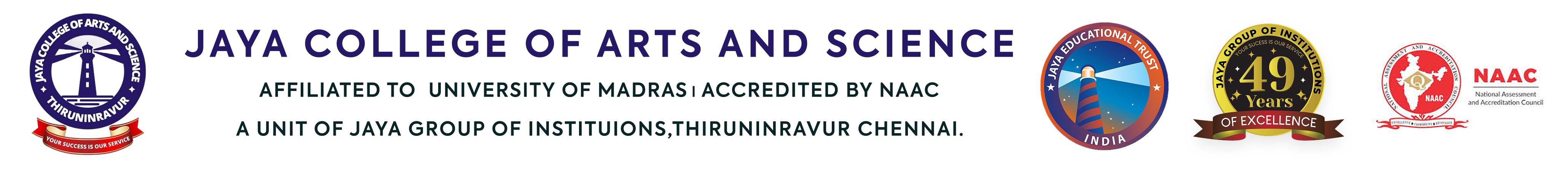 Jaya College of Arts and Science Main Logo